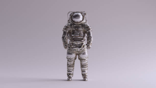 istock Silver Spaceman Astronaut Cosmonaut Space Walk Style 1340872854
