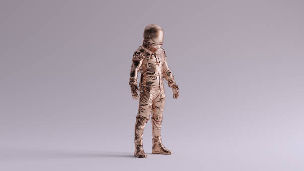 istock Bronze Spaceman Astronaut Cosmonaut Retro Style 1340872902