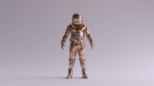 istock Bronze Spaceman Astronaut Cosmonaut Retro Style 1340872907