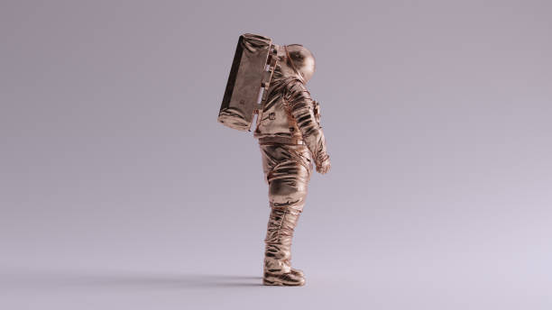 istock Bronze Spaceman Astronaut Cosmonaut Space Walk Style 1340873419