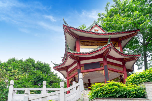 istock Chinese style old building: pavilion. 1340873966