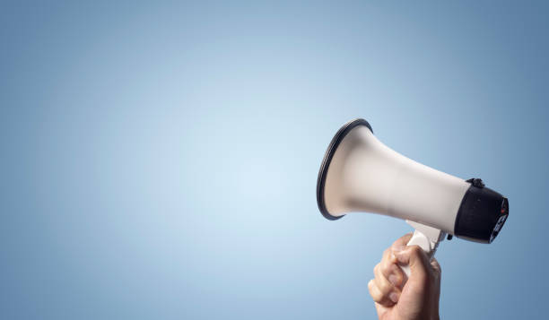 istock Megaphone or loud hailer announcement background 1340874599