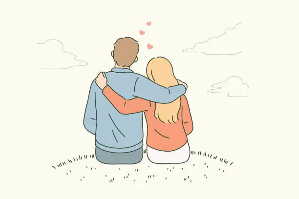 Vector illustration of Love, dating, romance and feelings concept