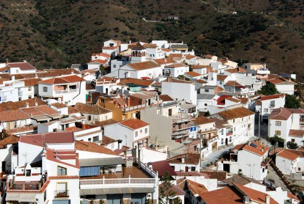 istock Pretty white village, Moclinejo, Spain. 1340883083