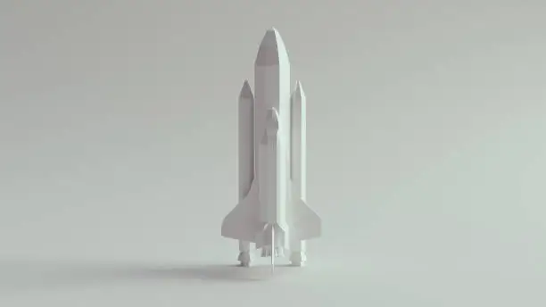 Photo of White Space Shuttle Low Poly Low Earth Orbital Spacecraft