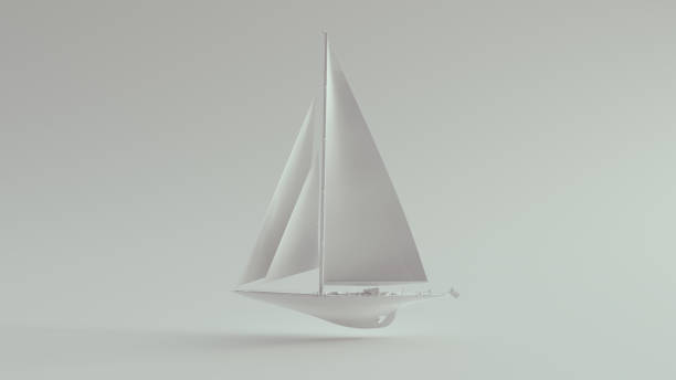 White Yacht Luxury Sailboat Medium Sized