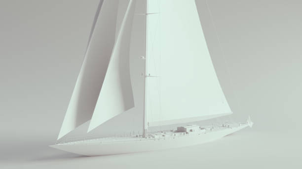 istock White Yacht Luxury Sailboat Medium Sized 1340883481