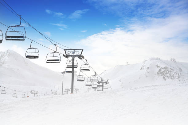 pas de la casa ośrodek narciarski andora - ski resort winter ski slope ski lift zdjęcia i obrazy z banku zdjęć