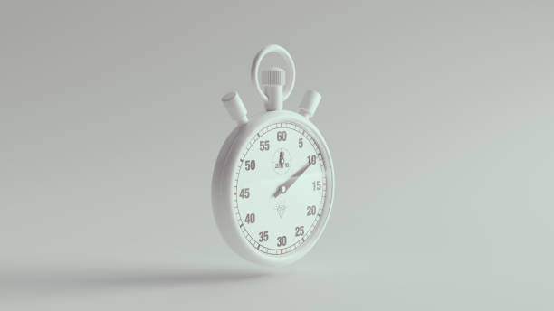 White Stopwatch Timer Sports Clock Stop Watch