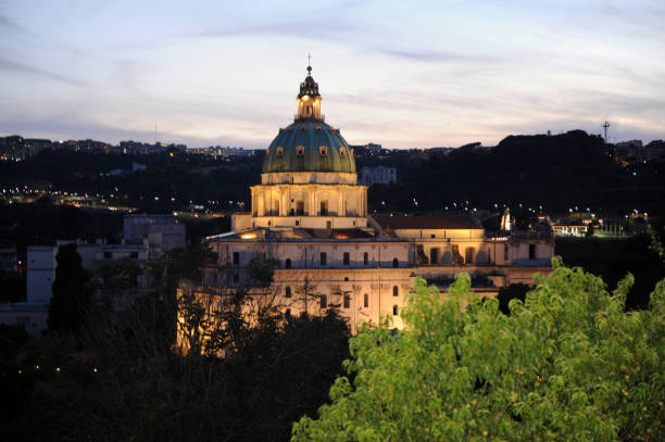 istock Dome of a basilica in Naples seen from above 1340890211
