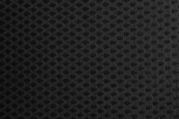 istock Textured black fabric as background, closeup view 1340890763