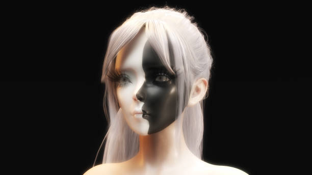 istock Artistic 3D Illustration of a Face 1340899105