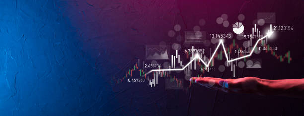 istock Hand hold sales data and economic growth graph chart. Business planning and strategy. Analysing trading of exchange. Financial and banking. Technology digital marketing.Profit and growing plan. 1340900683