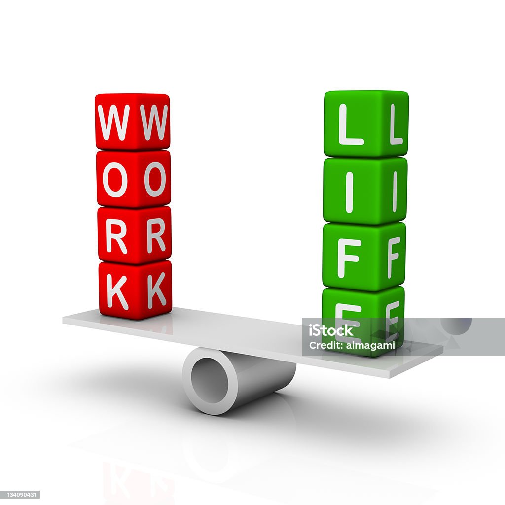 Equilíbrio trabalho e vida - Royalty-free Alfabeto Foto de stock