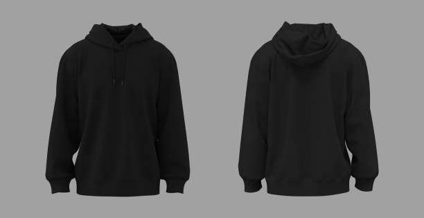 プリント用オーバーサイズフード付きスウェットシャツのモックアップ - hooded shirt ストックフォトと画像