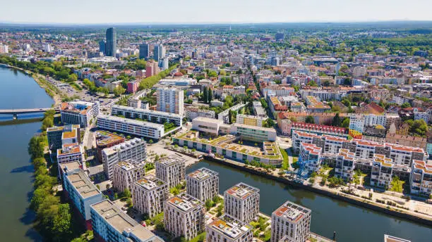 Photo of City of Offenbach am Main with a view of the harbor from above