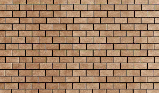 Bricklaying. Background of evenly laid bricks. Template for text and design. Rendering image.