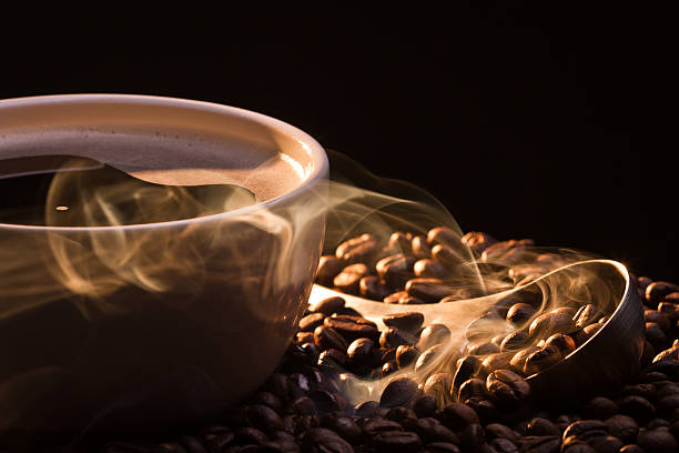 istock Dry coffee with golden smoke 134090939