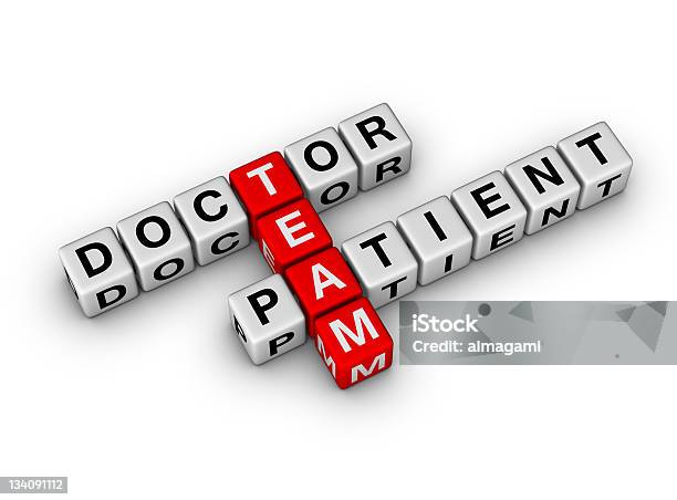 Block Letters Arranged In Doctor Patient Team Anagram Stock Photo - Download Image Now