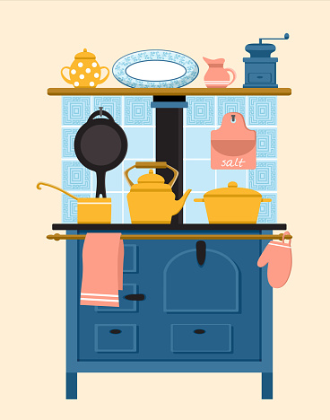 Cartoon Old Stove Chimney Clipart Images