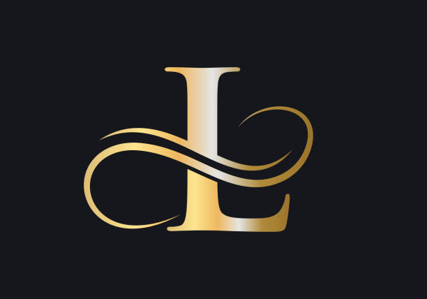 L Letter Initial Luxurious Logo Template. Premium L Logo Golden Concept. L Letter Logo with Golden Luxury Color and Monogram Design. L Letter Logo with Golden Luxury Color and Monogram Design. script letter l stock illustrations