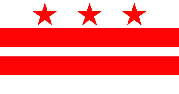 District of Columbia flag Washington, D.C., formally the District of Columbia flag us state flag stock illustrations