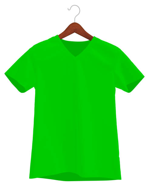 istock T-shirt green on clothes hook mockup 1340929353