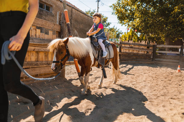 istock Young Girl Riding a Horse 1340930475