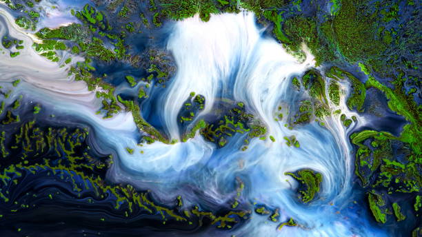 istock Fluide liquide art acrylic oil paints texture. Backdrop abstract mixing paint effect. Liquid colored acrylic artwork flows splashes. Fluid art texture overflowing colors 1340933453
