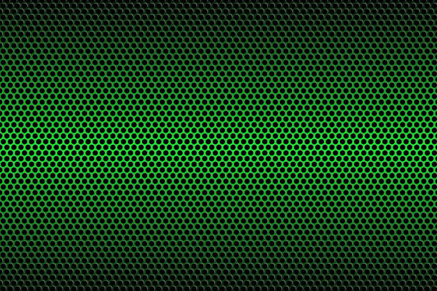grüne kohlefaser-textur. metalltextur grüner stahlhintergrund. - carbon fiber black textured stock-grafiken, -clipart, -cartoons und -symbole