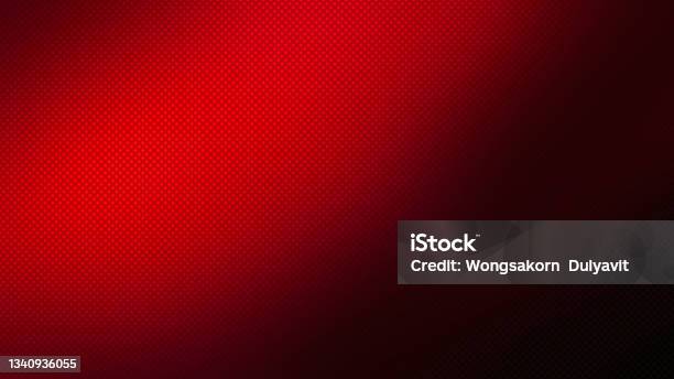 Abstract Red Gradient Background Black Circles Pattern On Bright Red And Black Gradient Background Abstract Halftone Dots For Template Banner Advertising Stock Photo - Download Image Now