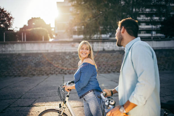 istock Couple enjoy sunny day 1340942820