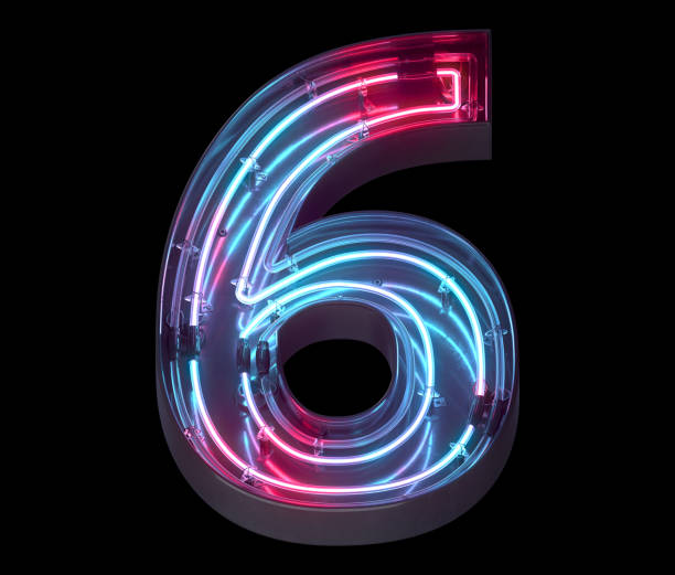 istock Metal neon mirror font. Ultraviolet light. 1340942924