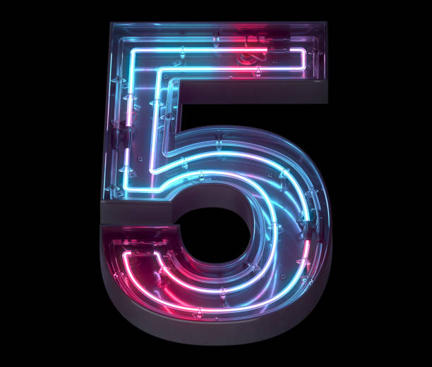 istock Metal neon mirror font. Ultraviolet light. 1340943009