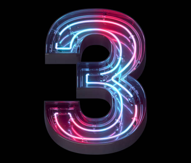 istock Metal neon mirror font. Ultraviolet light. 1340943030