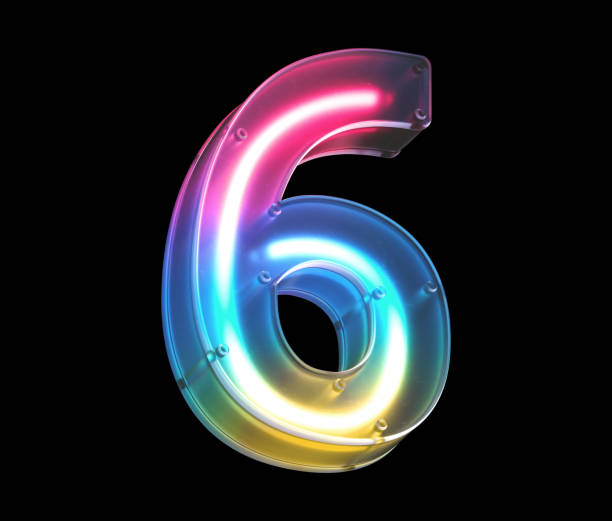 istock Glowing neon under matte glass. Font. 1340947118