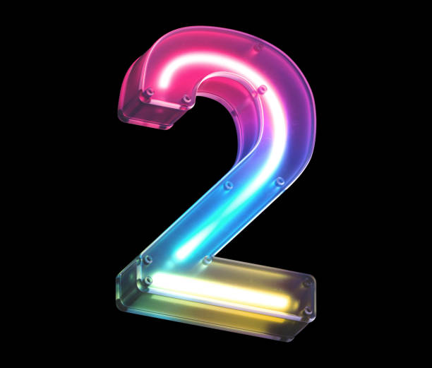 istock Glowing neon under matte glass. Font. 1340947276