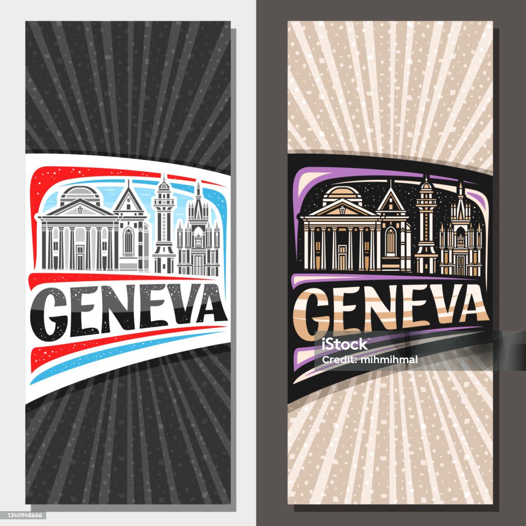 Geneva Lettering Vector Vertical Layouts For Geneva Stock Illustration - Download Image ...