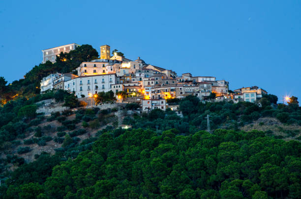 istock Castellabate illuminated after sunset 1340954771