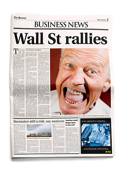jornal: wall st comícios - newspaper headline newspaper wall street finance - fotografias e filmes do acervo