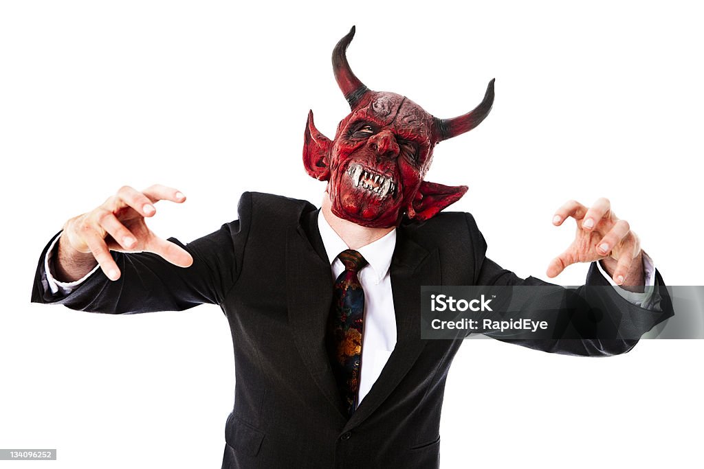 Negócios Demónio - Royalty-free Máscara de diabo Foto de stock