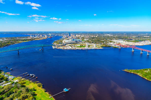 istock WIde Angle Aerial View of Jacksonville 1340963036