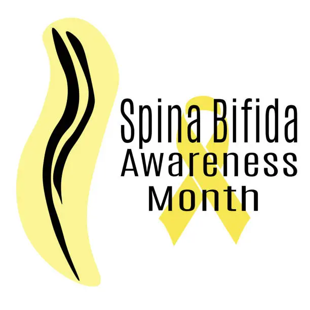 Vector illustration of Spina Bifida Awareness Month, idea for a poster, banner or flyer on a medical theme