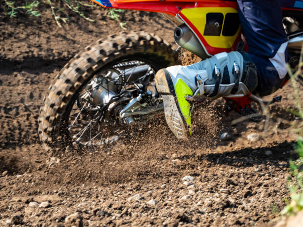 istock Motocross scene on a race 1340965934