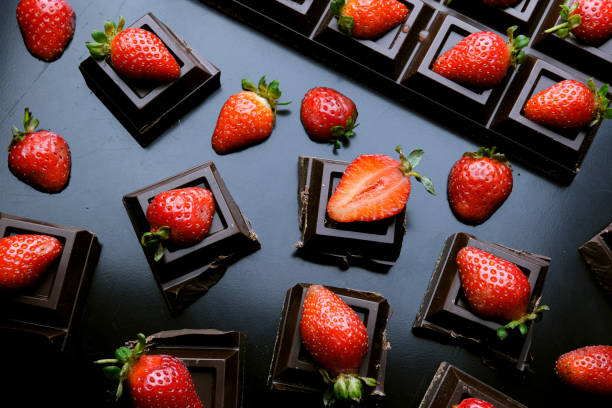istock strawberry dessert in chocolate against a dark background 1340966677
