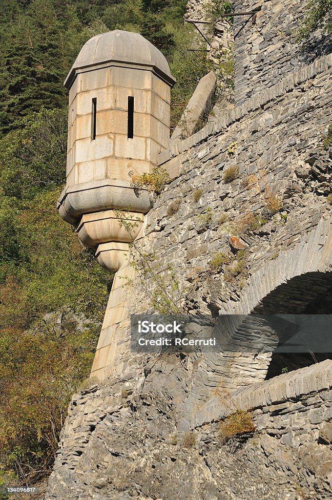 detail des fort in der Nähe von Saint Paul sur Ubaye village, Frankreich - Lizenzfrei Alpen Stock-Foto