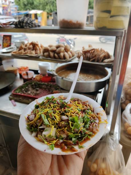 comida de rua, chaat - street food - fotografias e filmes do acervo