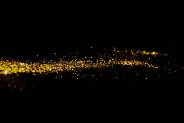 istock Black And Gold Glitter Background - Christmas, Celebration, Luxury 1340971655