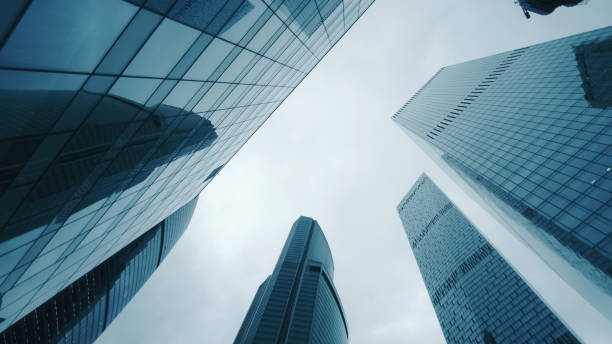 istock Up view in financial district 1340971857