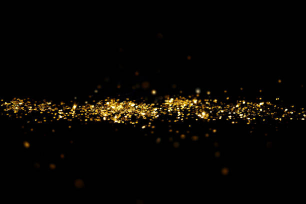 istock Black And Gold Glitter Background - Christmas, Celebration, Luxury 1340973316